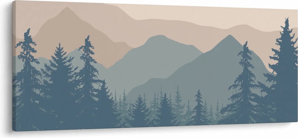 Obraz - Tyrkysové hory N⁰2 (120x50 cm)