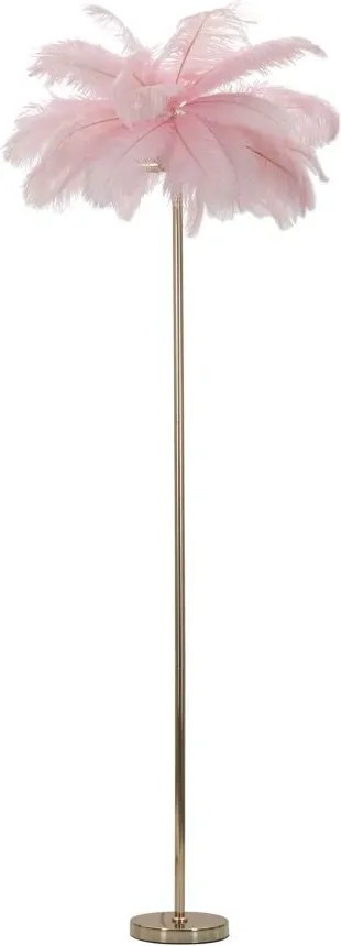 Stojacia lampa Palm 160 cm ružová/zlatá