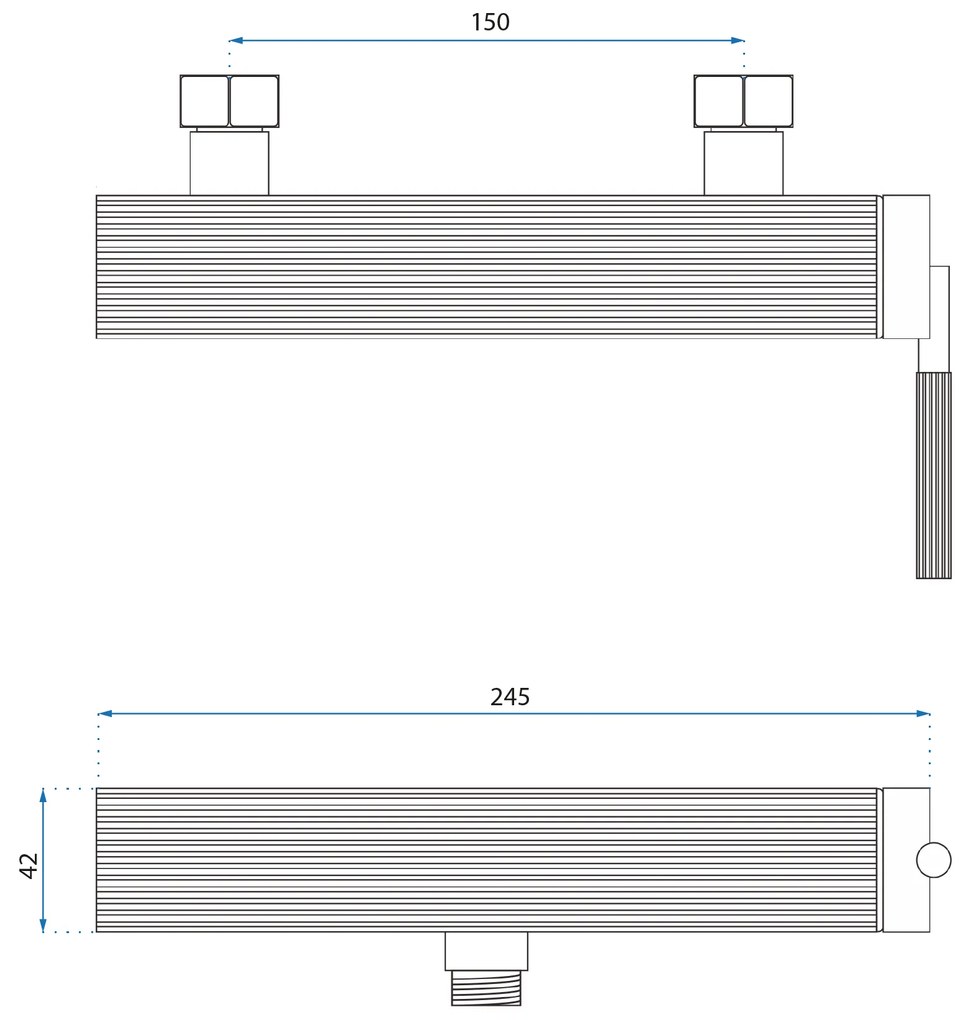 Rea Argon, sprchová batéria s ručnou sprchovou súpravou, medená matná, REA-B2092