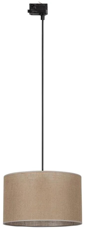 Luster na lanku 3-fáz. lišto. systému TRACER 1xE27/15W/230V pr. 38 cm čierna/hnedá