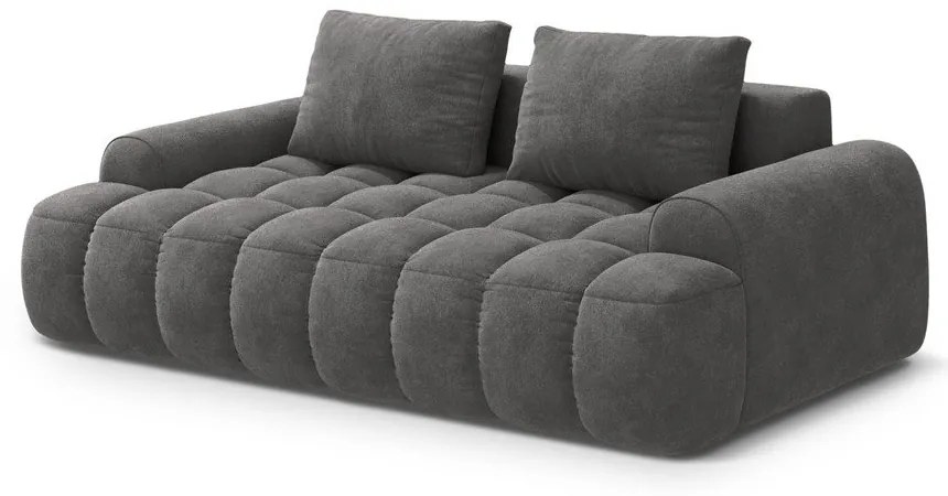 Sivá zamatová pohovka 200 cm Linz – Cosmopolitan Design