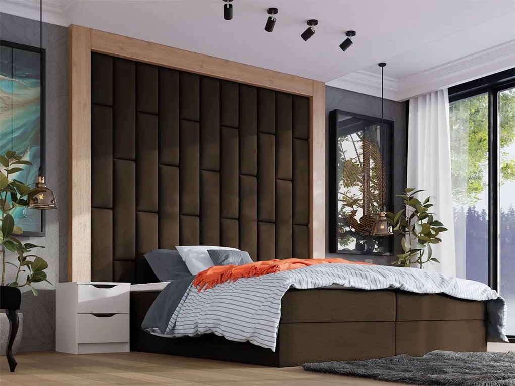 Čalúnený nástenný panel Pag 80x20, Farba čalúnenia:: ekokoža Soft 011 (čierna)