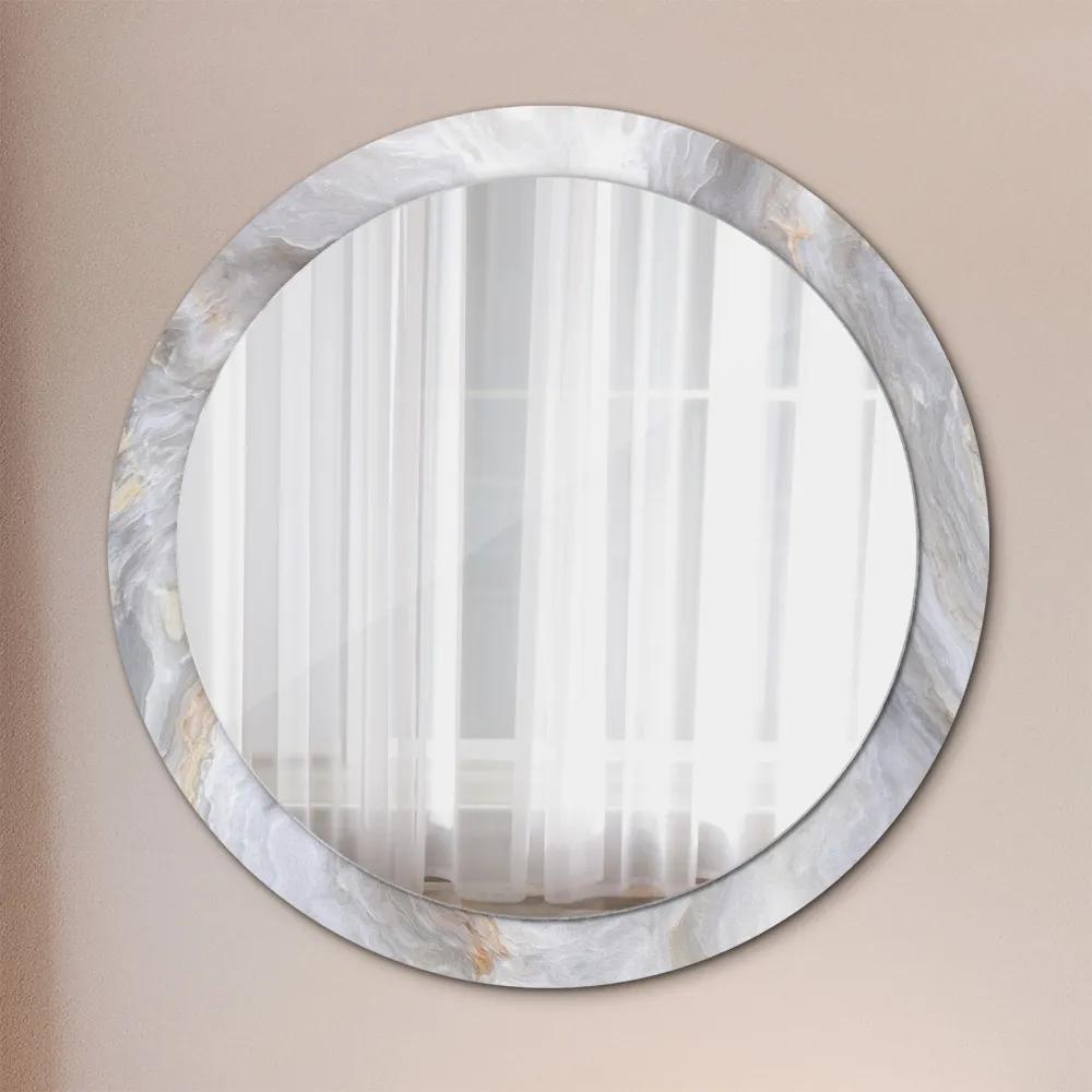 Okrúhle ozdobné zrkadlo Abstraktný mramor fi 90 cm