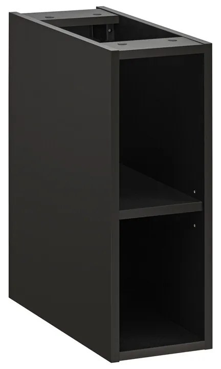Závěsná umyvadlová skříňka Casad II s deskou a umyvadlem 80 cm černá/dub wotan