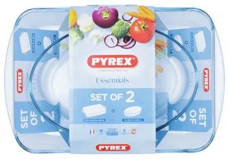 Pyrex Súprava sklenených pekáčov 2 ks, 3,7 l + 2,2 l