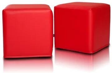 Sedací vak taburetka kocka červená EMI