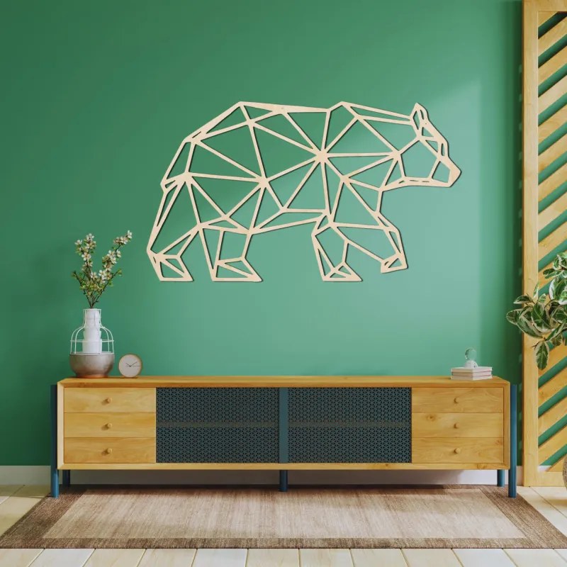 Moderná geometrická dekorácia na stenu medveď I SENTOP PR0240