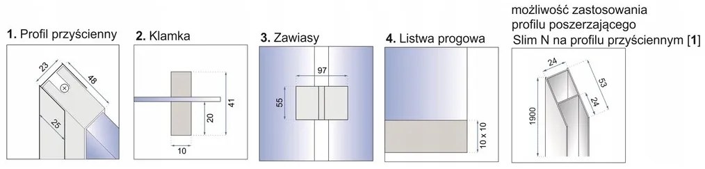 Rea Fold N2, sprchové dvere ku sprchovému kútu Fold 90cm, 6mm číre sklo, chrómový profil, REA-K7442