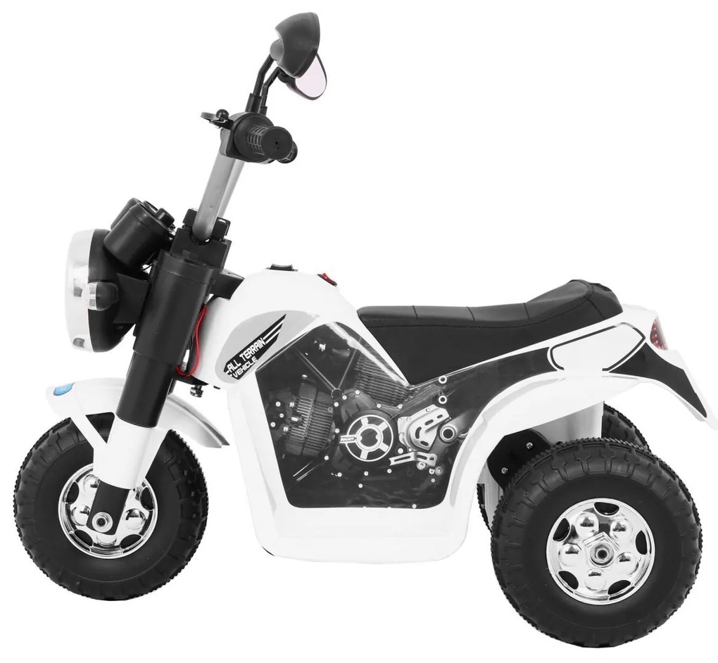 RAMIZ ELEKTRICKÁ MOTORKA  MINIBIKE - BIELA - 1x 6V - 6V/4,5Ah - 2022