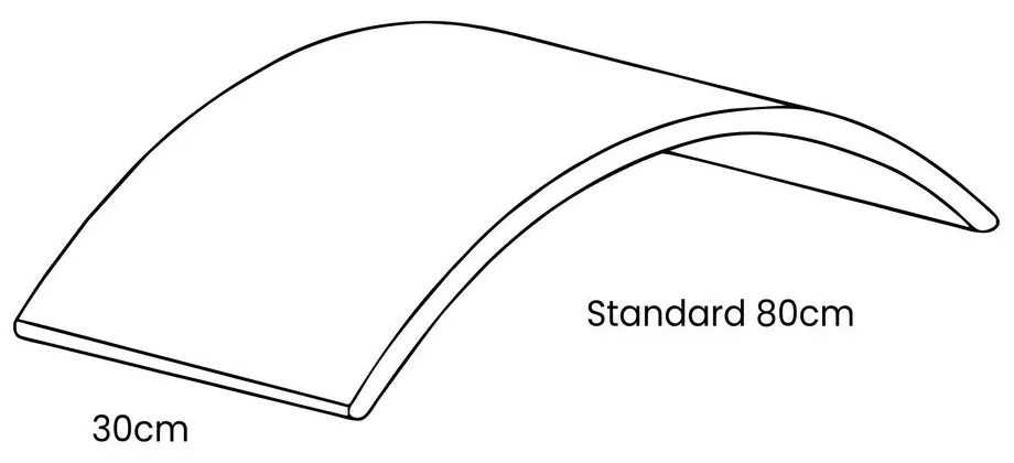 Balančná doska z borovicového dreva v prírodnej farbe 80x30x18 cm Montessori – Meowbaby