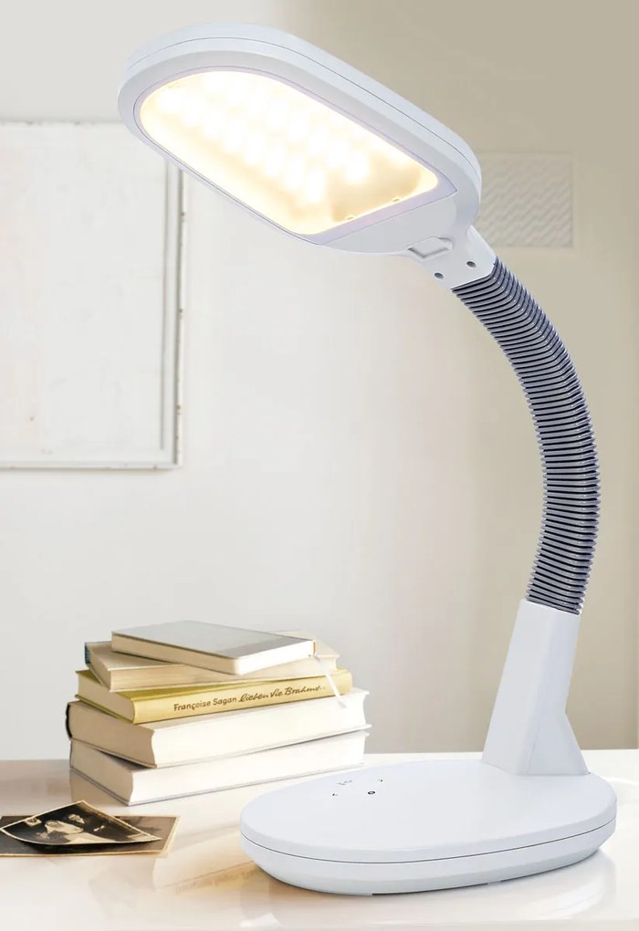 LED Stolná lampa, biela