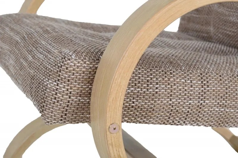 Kreslo pohojdávacie Oskar, sivá/rustikal (nubuk 96)