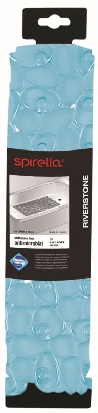 Spirella Protišmyková podložka do vane RIVERSTONE, modrá, 75 x 36 cm