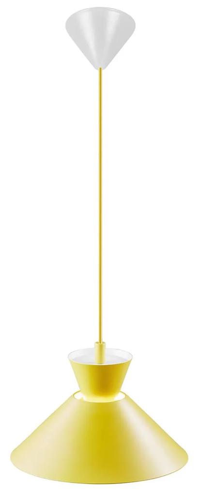 Závesné svietidlo Dial kovové tienidlo žltá Ø 25cm