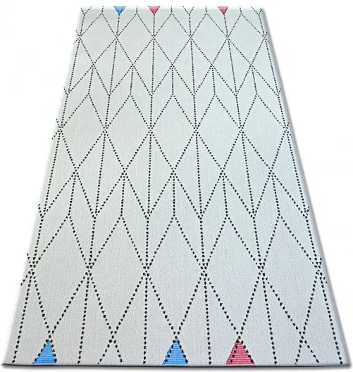 DIAMONDS WHITE koberec bez vlasu, Rozmer 80 x 150 cm