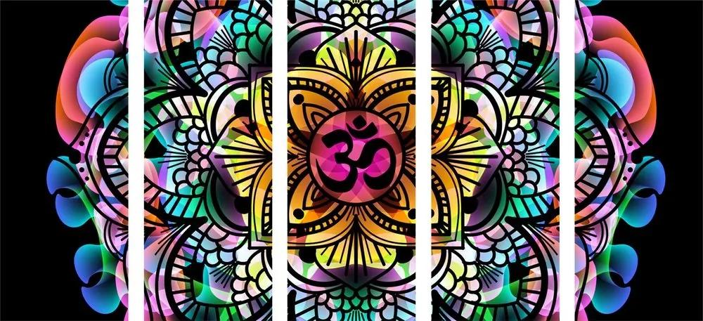 5-dielny obraz Mandala zdravia - 100x50