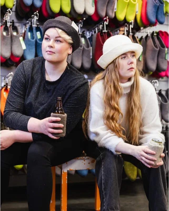 Klobúk do sauny z ovčej vlny Lahtiset, hnedý