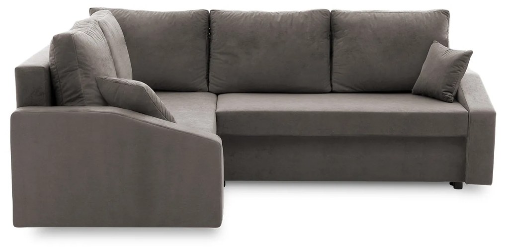 Rohová rozkladacia sedacia súprava GRANDE PLUS - color mikro Ľavá Sivá