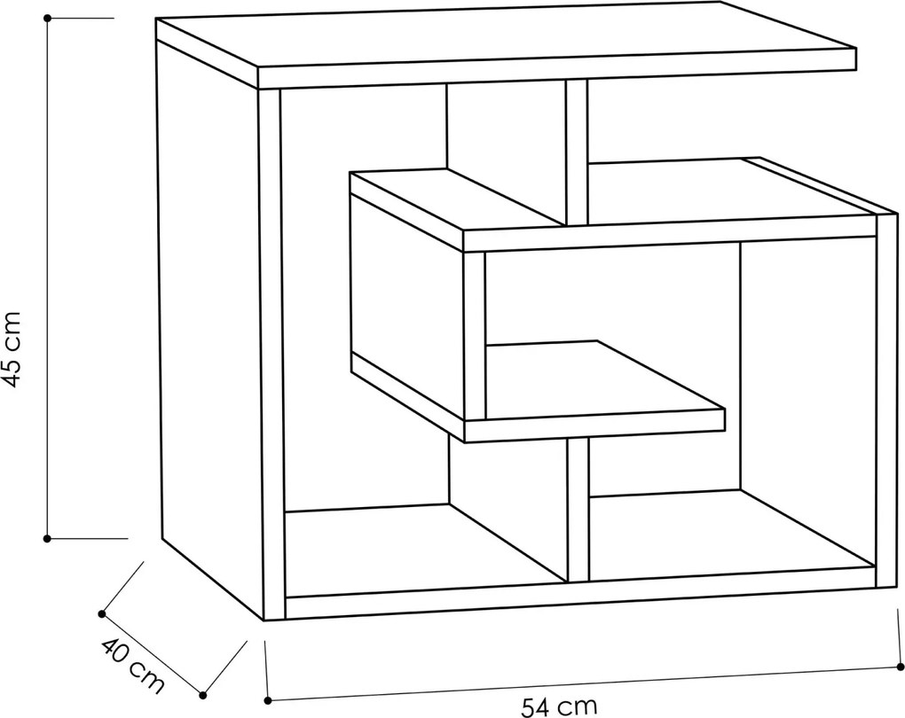 Konferenčný stolík Houseland Labirent dub prírodný