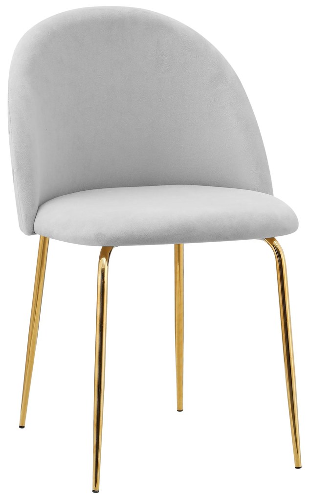 Zamatová stolička Fargo Gold Velvet Sivá