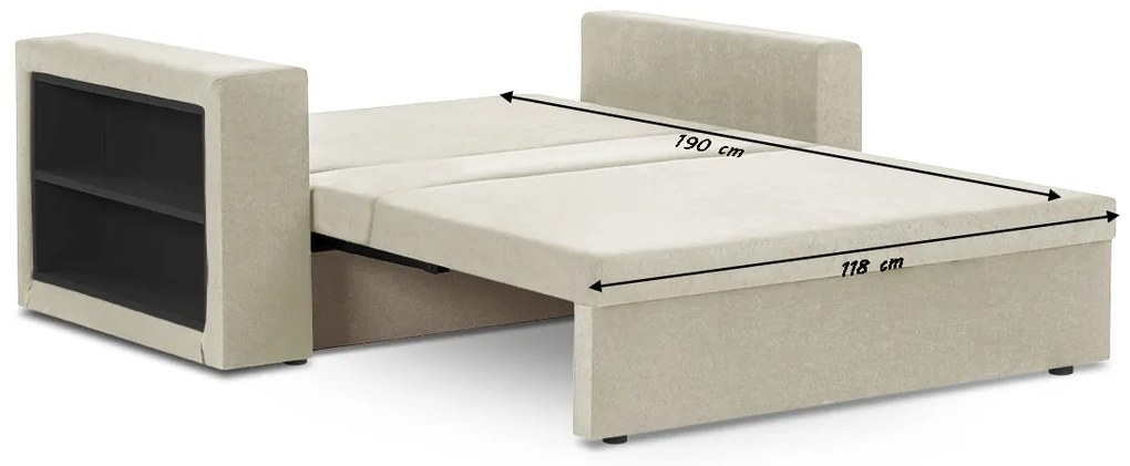 Pohovka pre 2 osoby s funkciou spania PAVEL Tmavošedá/svetlošedá