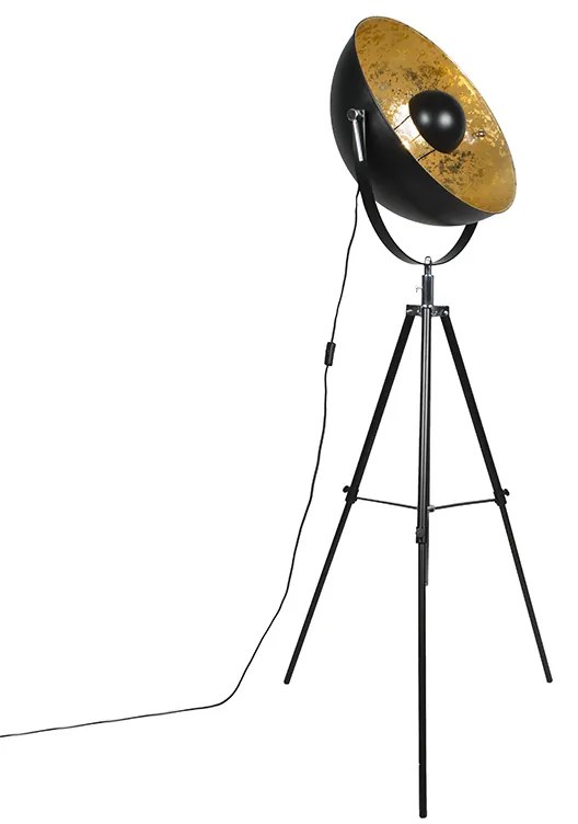 Priemyselná stojaca lampa trojnožka čierna - Magna 50 Eglip