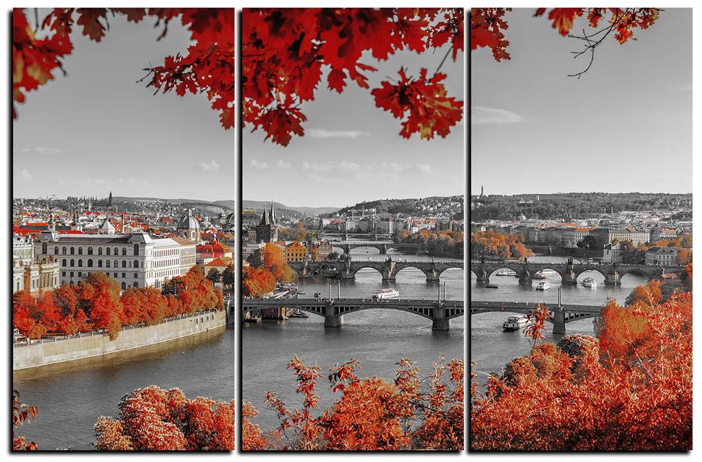 Obraz na plátne - Rieka Vltava a Karlov most 1257QB (90x60 cm  )