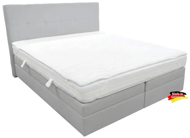 Kontinentálna posteľ Emma Premium Home boxspring 200x160 sv. šedá s úložným priestorom