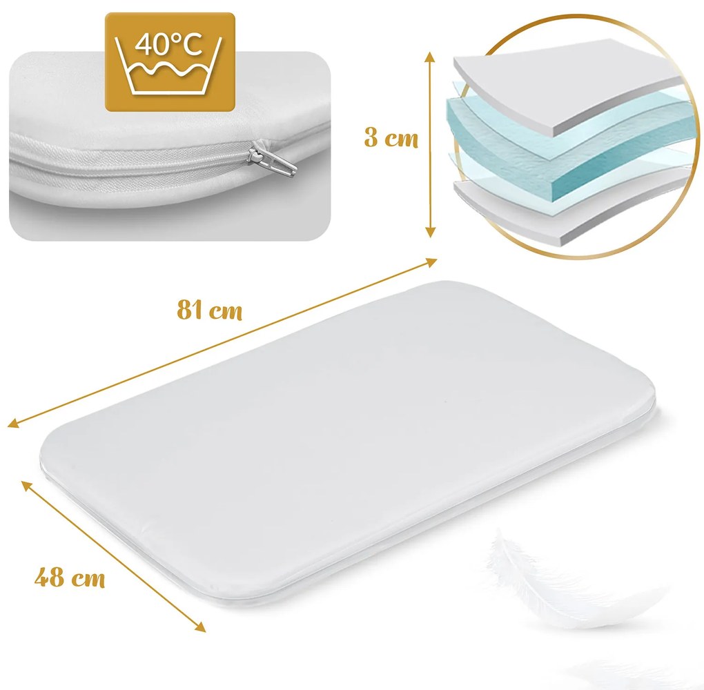 Bočná postieľka pre novorodencov s nastavením výšky Nukido NK-243