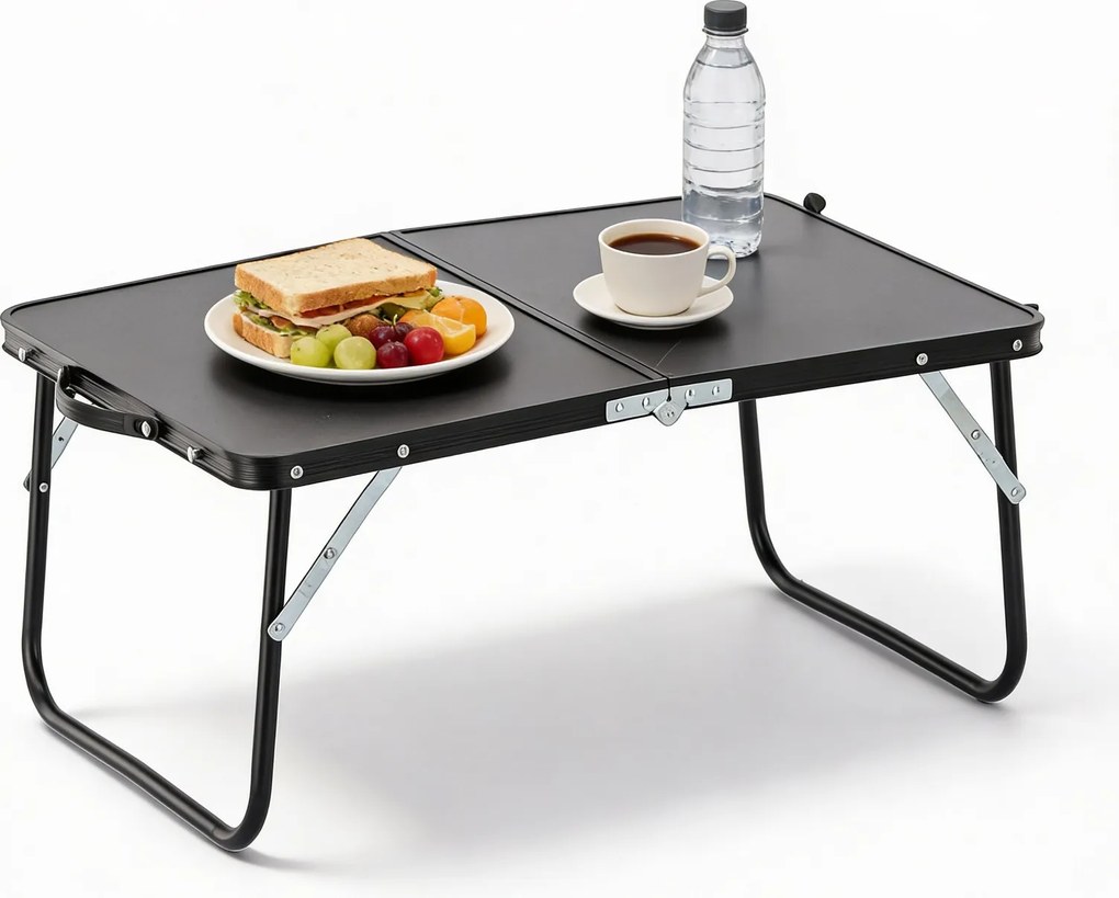Garden Line SKLADACÍ TURISTICKÝ STÔL, ČIERNY, 60x40x26,5 CM *3248