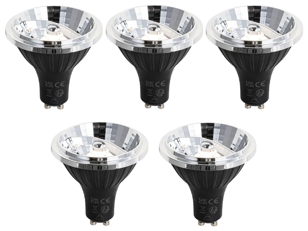 Sada 5 GU10 3-krokových stmievateľných LED žiaroviek 70 mm 6,5 W 600 lm 2700 K