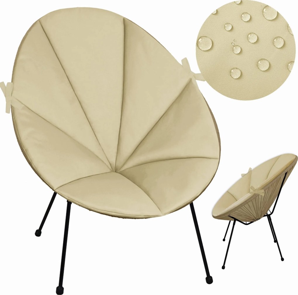 Podsedák do záhradného kresla ACAPULCO 91x72 cm - béžový