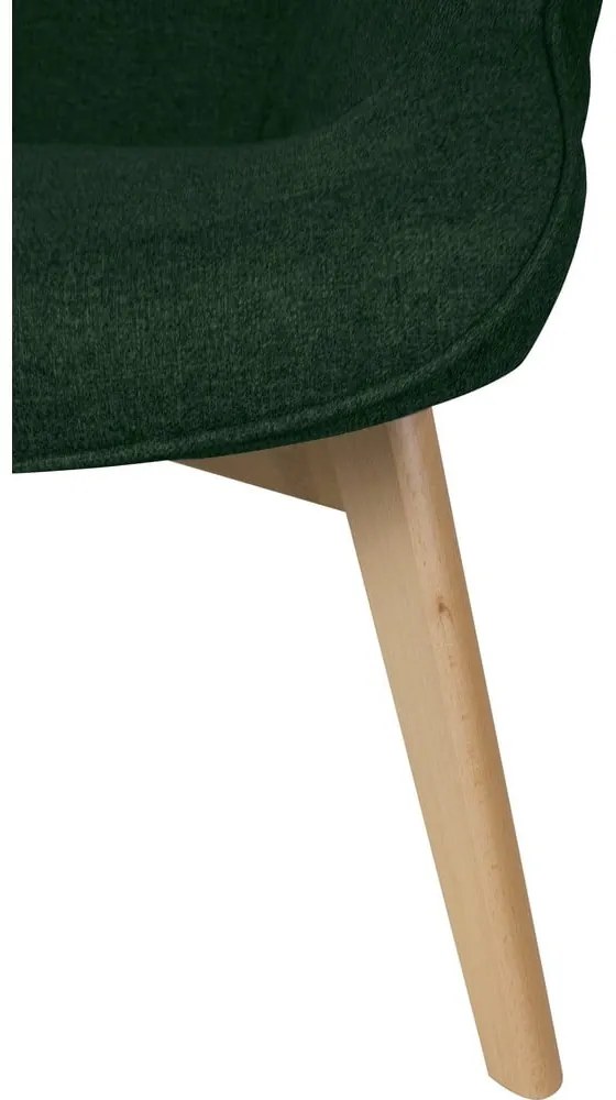 Tmavozelené kreslo s podnožkou Niko – Ropez