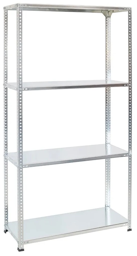 Skrutkový kovový regál 250x60x30cm, 4 police