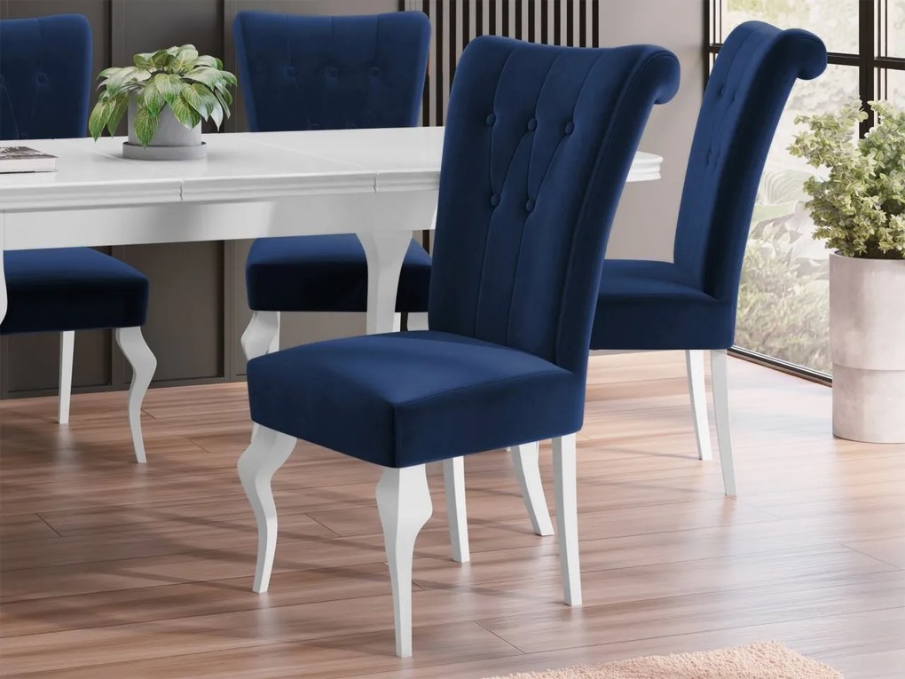 Jedálenská stolička ST63, Dostupné poťahy: Magic Velvet 2258, Farby: biela