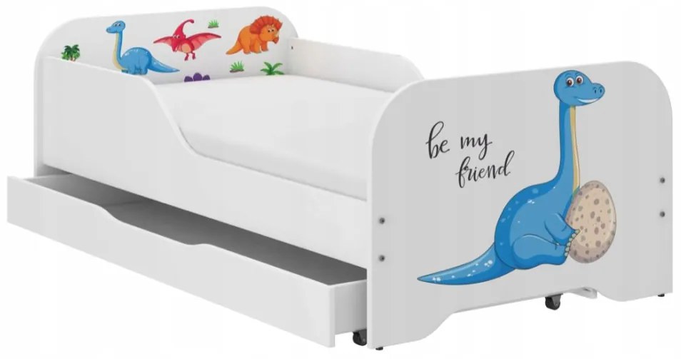 Kompletná detská posteľ 140 x 70 cm - DINO FRIEND