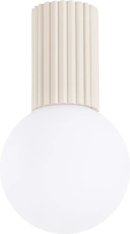 Krémové stropné svietidlo so skleneným tienidlom ø 12 cm Orbital – Sollux