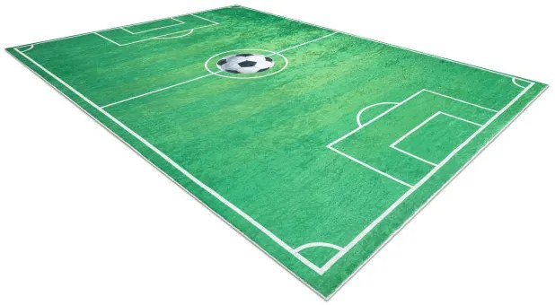 Detský koberec protišmykový BAMBINO 9731 futbalové ihrisko, zelený