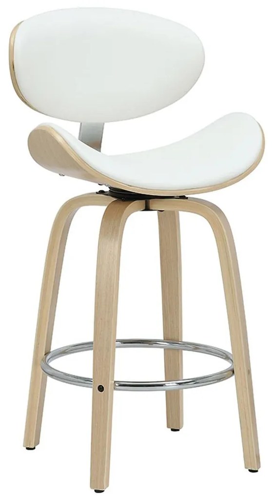 Barová stolička „Seren White", 49 x 50 x 85 cm