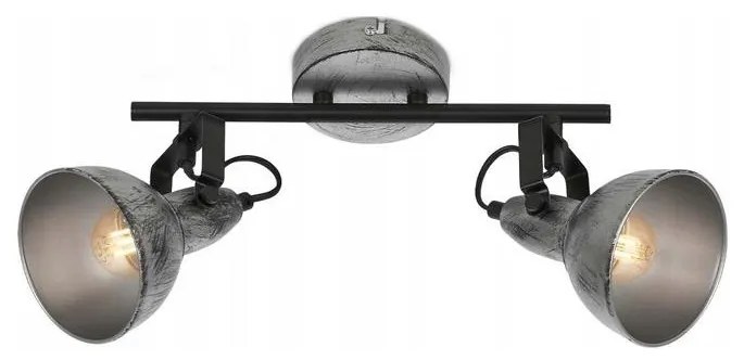 Briloner 2049-024 - Bodové svietidlo RETRO 2xE14/40W/230V šedá