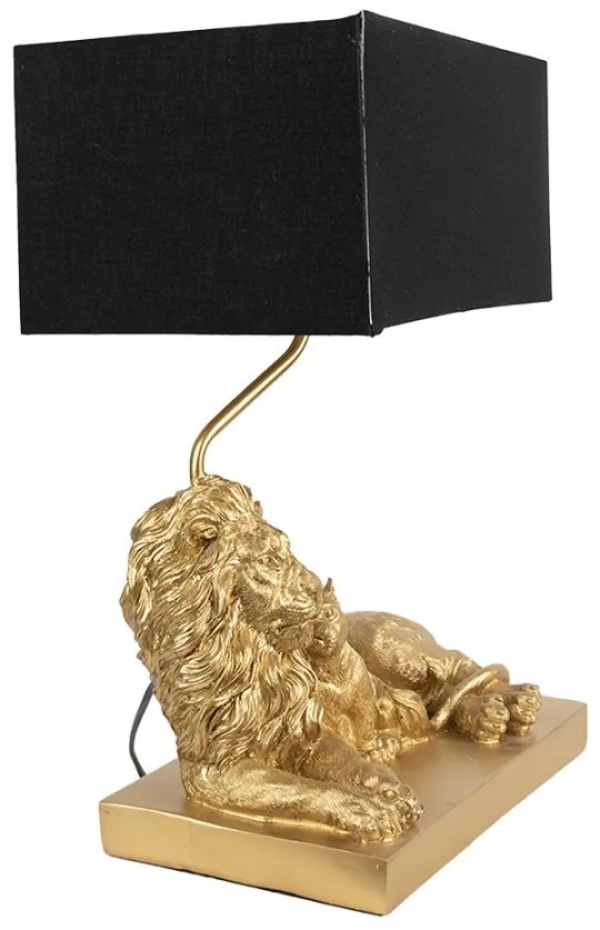 Black&gold stolné svietidlo LION 44*32