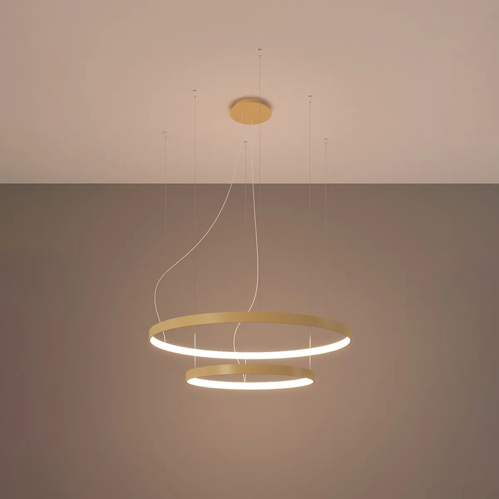 Závesné LED svietidlo Rio 2 55/78, 2x LED 80w, 3000k, g