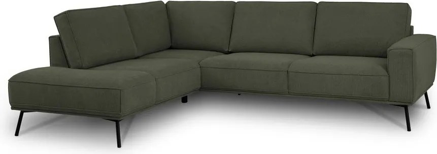 Tmavozelená ženilková rohová pohovka (ľavý roh/do L) Amsterdam – Scandic
