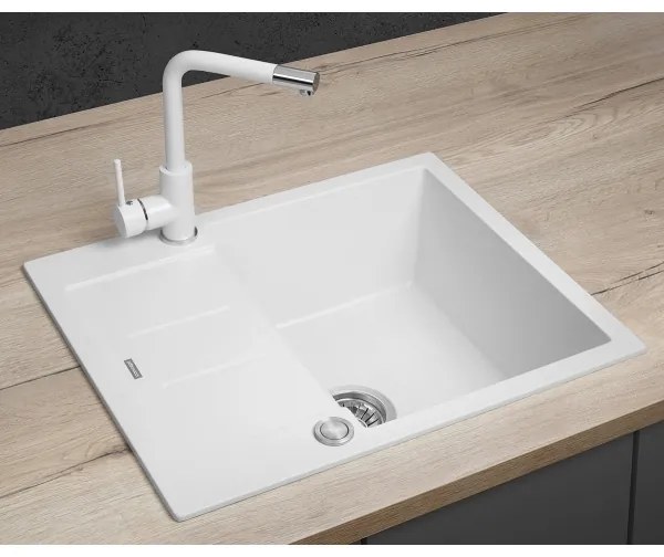 Concept DG05C45WH - Kuchynský drez CUBIS 50x62 cm granit/biela