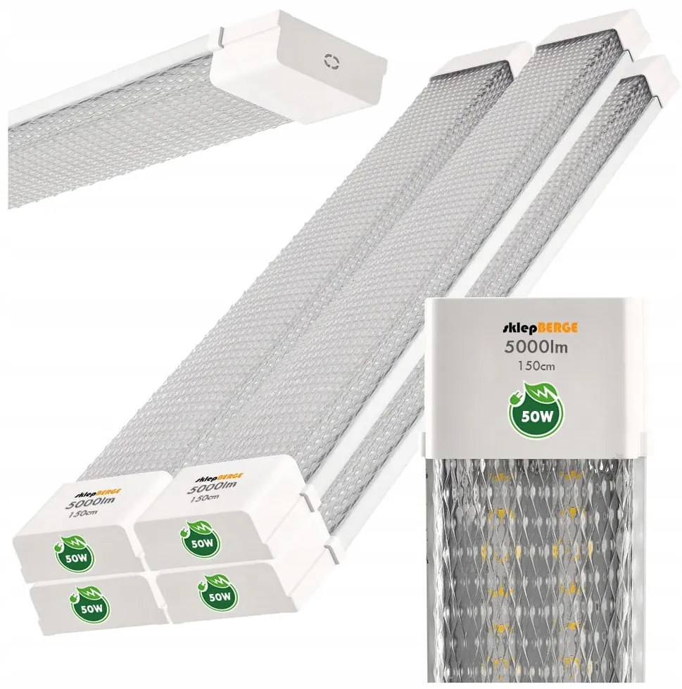 BERGE 4x LED panel SATURN 150cm 50W neutrálna biela