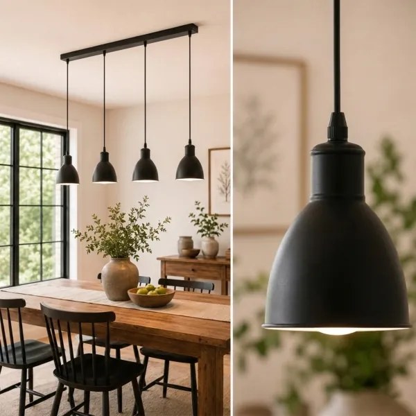 BRILAGI - LED luster na lanku RIDDY 4xE27/60W/230V čierny