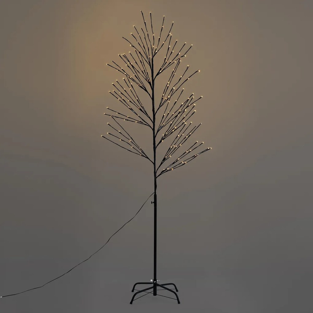 Vianočný stromček čierny 200 cm vrátane LED IP44 - Vixen