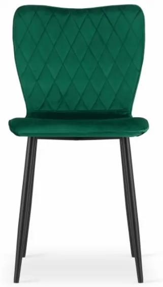 Zamatová jedálenská stolička RIO zelená