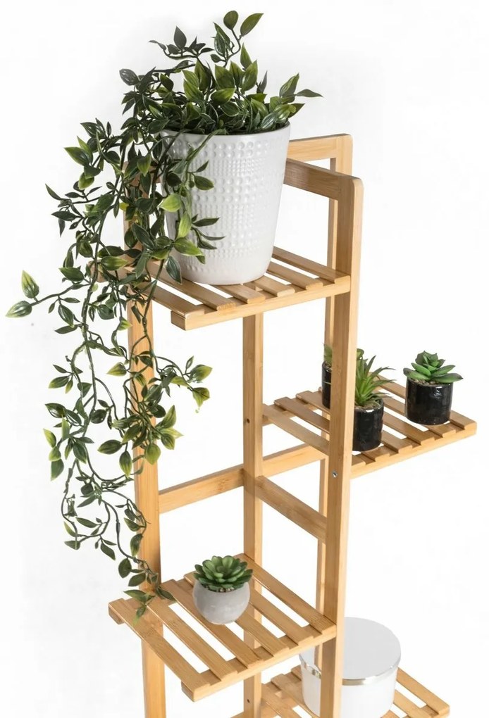 Stojan na rastliny G21 6 úrovní, bambusový