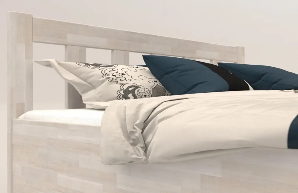 Posteľ s úložným priestorom Tema Box 180x200 cm, bielený buk